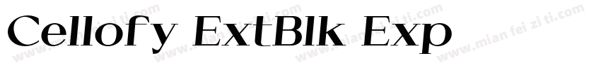 Cellofy ExtBlk Exp字体转换